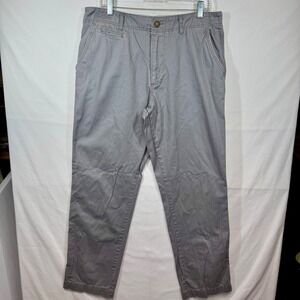 Merona Tailored Fit Chino‎ Pants Gray Casual Everyday Trousers Sz 36x32